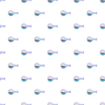 Ship in a bottle nautical pattern background design 스톡 일러스트