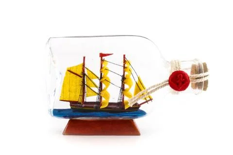 Ship in a bottle Stock Photos