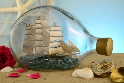 Ship In A Bottle Stock Photos