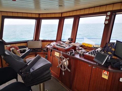 Ship bridge 스톡 사진