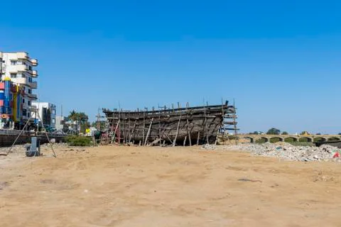 Ship building yard at Mandvi Fotos de archivo