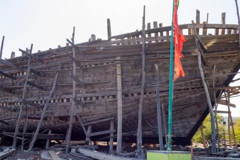 Ship building yard at Mandvi Stock Photos