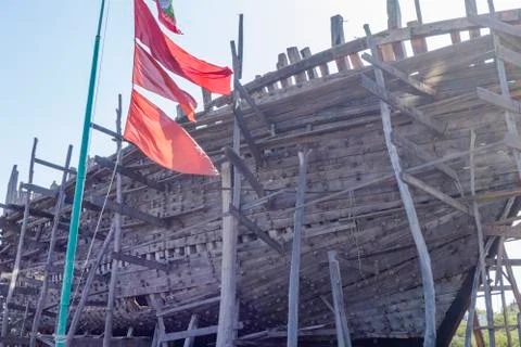 Ship building yard at Mandvi Fotos de archivo
