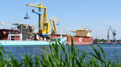 Ship Bulk carrier UBC OHIO, 4k shot. Stock Footage 64206897