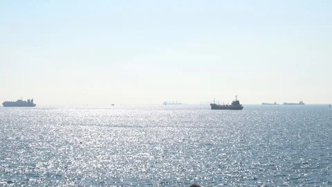 Ship on the Busan Sea Stock Footage 101004022