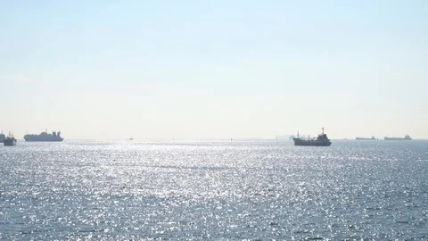 Ship on the Busan Sea Stock Footage 101004023