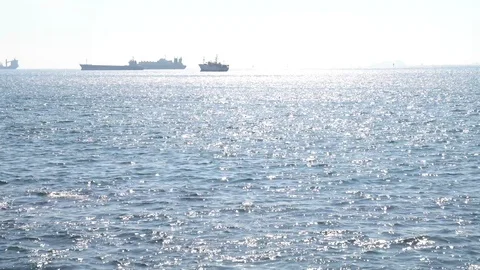 Ship on the Busan Sea Stock Footage 101004040