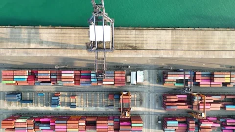 Ship of Business Logistics Cargo concept and the map global partner connection  Stock Footage 233586775
