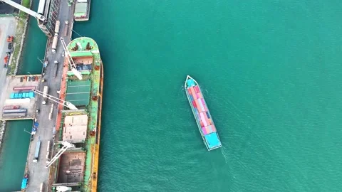 Ship of Business Logistics Cargo concept and the map global partner connection  Video stock 233976028