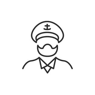 Ship Captain Icon Illustrazione stock