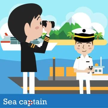 Ship captain Stock Illustration