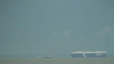 Ship-Car Carrier Stock Footage 761334