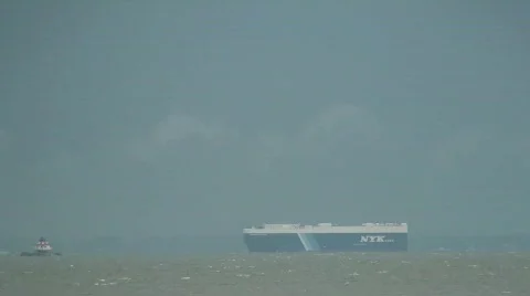 Ship-Car Carrier Stock Footage 761335