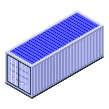 Ship cargo container icon, isometric style Stock Illustration
