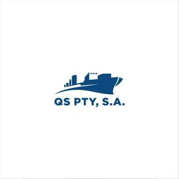 Ship Cargo Logo Design Idea Stock Illustration