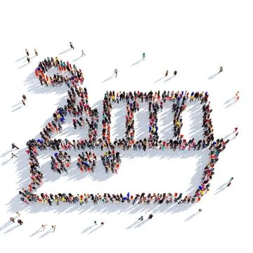 Ship cargo people 3D rendering Illustrazione stock