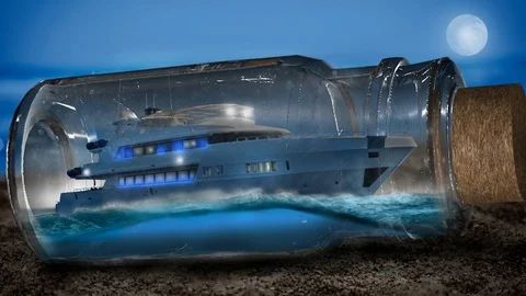 Ship is caught in bottle Vidéo 100767733