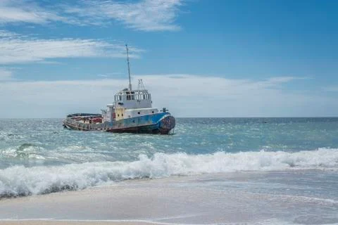 Ship cemetery Stock Photos