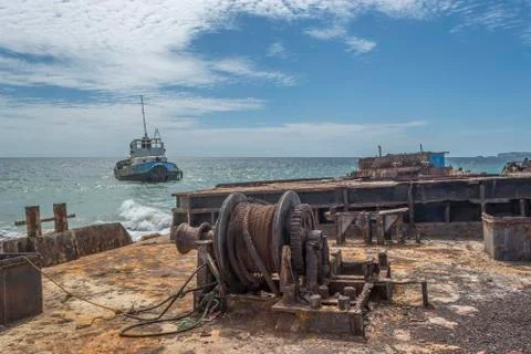 Ship cemetery Stock Photos