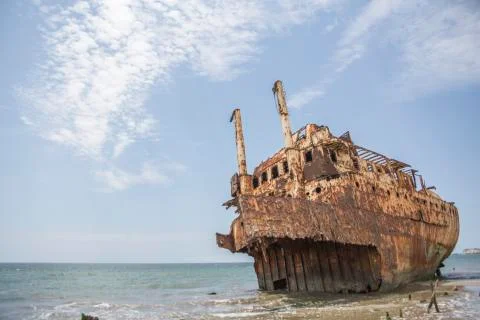 Ship cemetery Stock Photos