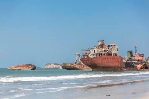 Ship cemetery Stock Photos