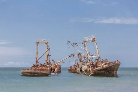 Ship cemetery Stock Photos