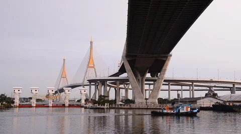 Ship in Chao Phraya River Stock-Footage 54988052