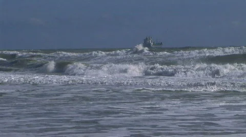 Ship of the coast Stock Footage 476535