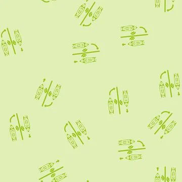 Ship collision avoidance systems glyph vector seamless pattern Stock Illustration
