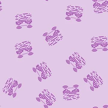 Ship collision avoidance systems line seamless pattern Stock Illustration