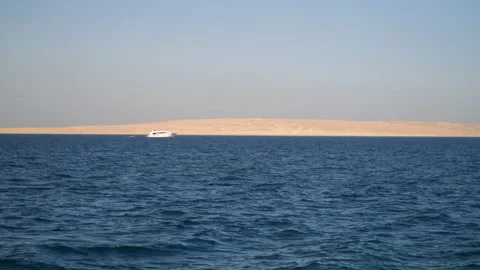A ship comes ashore in the red sea Stock Footage 197810187