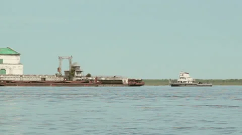 Ship coming into port Stock Footage 26847379