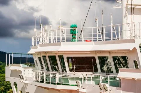 Ship control bridge Stock Photos