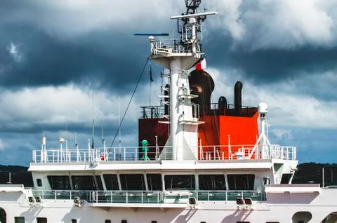 Ship control bridge Stock Photos