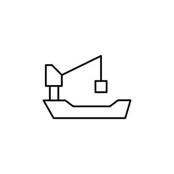 Ship crane Icon Stock Illustration
