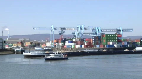 Ship crossing Stock Footage 673414