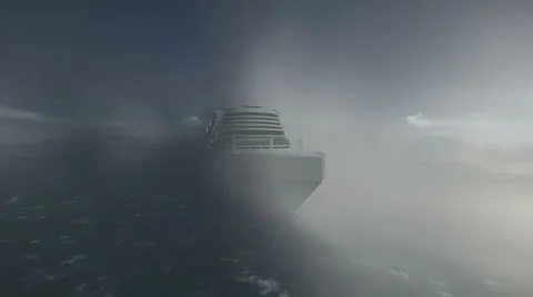 Ship crossing the seas Stock Footage 24636260