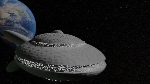 Ship Departing Earth Stock Footage 104072734