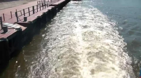 Ship Departs From The Pier Stock-Footage 5746777