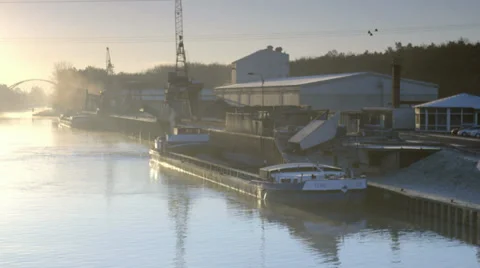 Ship at Dock Stock Footage 36051831