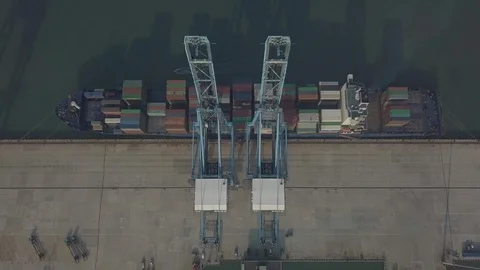 A Ship At Dock Video stock 103825759