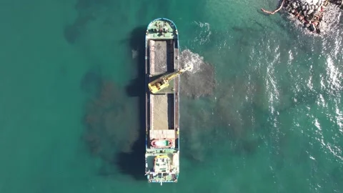 A ship dredging Stock Footage 232980969