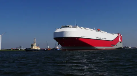Ship Drive Green Highway, 4k shot. Stock Footage 64152865