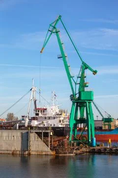 Ship on a dry dock Stock Photos