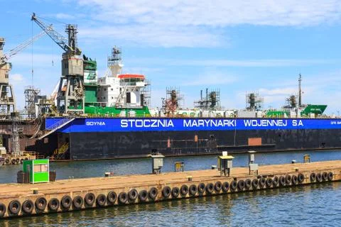 Ship In Dry Dock Stock Photos