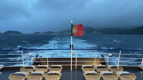 Ship from Faial to Pico Stock Footage 237037041