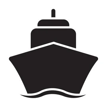 Ship flat icon vector for graphic design, logo, website, social media, mobile Stock Illustration