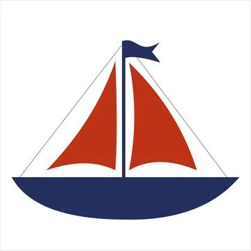 Ship flat illustration on white Stock Illustration