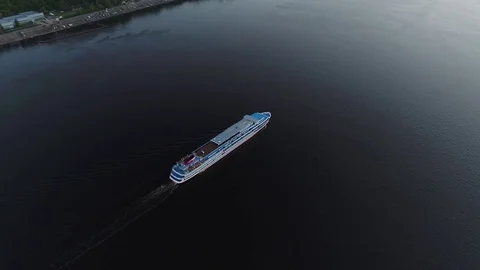 The ship is floating Stock Footage 83213567