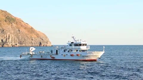 Ship floating in the sea Video stock 310919655